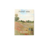 DRAEGER PARIS 1886 - Petit Calendrier mural 13x18 cm 2026 - Thème Monet - 12 mois - Papier FSC - Illustrations détachables