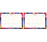 DRAEGER PARIS 1886 - Planificateur Semainier 2025 28x20 cm - Grand Format Multicolore Design Esthétique - Papier Épais FSC Écologique - Organisation Facile et Durable (Lot de 2)