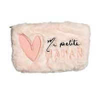 DRAEGER PARIS 1886 - Pochette Peluche Maquillage 20x13 cm - Fermeture Éclair Sécurisée - Accessoire Doux et Résistant 100% Polyester - Rangement Pratique pour Effets Personnels et Objets du Quotidien
