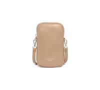 DRAEGER PARIS 1886 - Pochette Téléphone Femme Cuir - Universelle & Élégante - Bandoulière Réglable - Chaîne Torsadée - Pour Smartphone - Usage Quotidien & Travail - Couleurs Variées - Taupe
