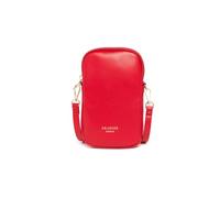 DRAEGER PARIS 1886 - Pochette Téléphone Femme en Cuir - Universelle et Élégante - Bandoulière Réglable - Chaîne Torsadée amovible - Compatible Smartphones - Idéale Voyage & Quotidien - Rouge Vibrant