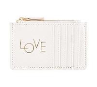 DRAEGER Paris - Porte-Carte - Love - 12,5 x 8 cm - Blanc - Zippé - Accessoire, Mode, Fashion, Tendance - Idée Cadeau Amis, Famille, Fête des Mères, Copine
