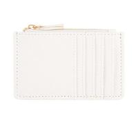 DRAEGER PARIS 1886 - Porte-Carte Unisexe Compact Zippé 12,5x8 cm - Blanc - Haute Qualité & Élégance - Accessoire Mode Pratique - Idée Cadeau Anniversaire, Fête des Mères & Pères - 10 Rangements Cartes