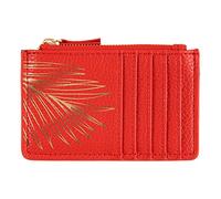 DRAEGER Paris - Porte-Carte - 12,5 x 8 cm - Rouge/Doré - Zippé - Accessoire, Mode, Fashion, Tendance - Idée Cadeau Amis, Famille, Fête des Mères, Copine, Anniversaire