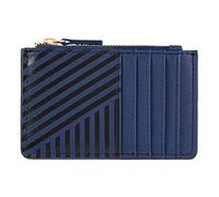 DRAEGER Paris - Porte-Carte - 12,5 x 8 cm - Bleu/Noir - Zippé, Unisexe - Accessoire, Mode, Fashion, Tendance - Idée Cadeau Amis, Famille, Fête des Mères, Fête des Pères, Anniversaire