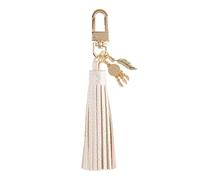 DRAEGER PARIS - Porte-Clés - Thème : Attrappe-Rêve - 13 x 2 cm - Blanc - Accessoire, Mode, Clés - Idée Cadeau Anniversaire, Noël, Amis, Famille, Copine