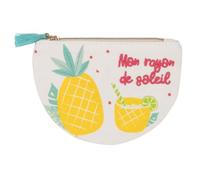 DRAEGER PARIS 1886 - Porte-Monnaie Mon Rayon De Soleil - 100% Coton 340g/m² - Accessoire Coloré & Pratique Fermeture Éclair - Cadeau Original Anniversaire & Fête des Mères - Dimensions 12,9x9,5 cm