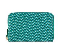 DRAEGER PARIS 1886 - Portefeuille Femme Moyen Format - Graphiques Verts - 15x2,5x9,5 cm - Polyester & Coton - idée cadeau - Rangement Cartes & Billets - Collection Petite Maroquinerie Chic