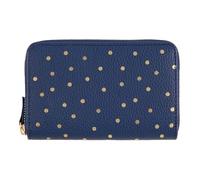 DRAEGER Paris - Portefeuille - 15 x 2,5 x 9,5 cm - Bleu/Doré - Zippé - Accessoire, Mode, Fashion, Tendance - Idée Cadeau Amis, Famille, Fête des Mères, Copine