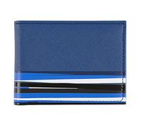 DRAEGER PARIS 1886 - Portefeuille Homme Bleu Marine en Polyester - Format Pratique 12x2x9cm - 4 Rangements Cartes, 1 Transparent, 3 Poches - Élégant Étui pour Cartes et Billets - Design Raffiné