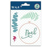 DRAEGER PARIS 1886 Scottish Christmas Matrice de découpe-Noël Feuillages Tambour à Broder, Couleur Neutre, taille unique