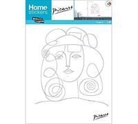 DRAEGER PARIS 1886 - Sticker Transfert Picasso Portrait Françoise - Polyester 49x69 cm - pour Murs, Portes, Meubles Peints, Métal, Verre, Vernis - Facile à Enlever - Qualité sans Patates