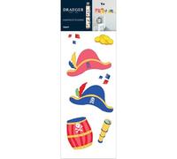 DRAEGER PARIS 1886 - Stickers Muraux Pirates pour Enfants - Chapeau et Trésor - Décoration Chambre - Qualité Supérieure Adhésif - Facile à Poser et Retirer - Multicolore