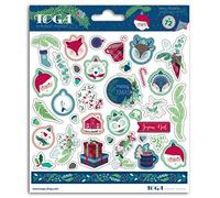DRAEGER PARIS 1886 Stickers Scottish Christmas, Bleu, Vert et Bordeaux, taille unique