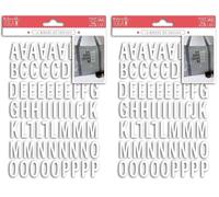 DRAEGER PARIS 1886 Toga by Alphabet Thermocollant 126 Lettres Tissu Flex Blanc - Customisation Vêtements & Décoration - Taille 2,1 cm - Facile à Poser - Lavable à 30° - Idéal Fer à Repasser (Lot de 2)