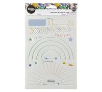 DRAEGER PARIS 1886 Toga by Pochoirs Bullet Journal DIY - 2 Pochoirs Plastique Blanc - Motifs Trackers, Météo, Mise en Page - Dimensions 15x20 cm - Agenda Personnalisé et Organisation Efficace