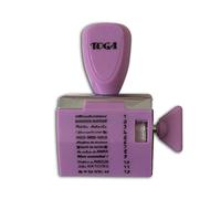 DRAEGER PARIS 1886 Toga TPM108 Tampon à Messages avec 12 Expressions Famille Plastique Violet 9,5 x 14,5 x 3 cm