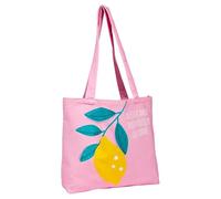 DRAEGER PARIS 1886 - Tote Bag Zeste d'Amour Coton 100% - Léger, Résistant & Ultra-Souple - Design Coloré & Illustrations Gourmandes - Cabas Spacieux & Réutilisable - Cadeau Original & Écolo 30x42x10cm