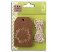 Draeger Paris - 20 étiquettes + Ficelle - Kraft & Doré Mat