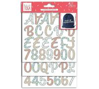 Motifs thermocollants chiffres et lettres pastel