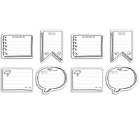 Draeger Paris - 80 sticky notes noir et blanc (Lot de 2)