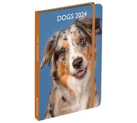 DRAEGER PARIS | Agenda de poche A6 spécial Chiens janvier-dec 2024 | 12 photos | 11,5 x 16 cm | Couverture rigide marque page | 7 langues | 1 semaine sur 2 pages | Papier certifié FSC®