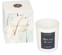 Draeger Paris - Bougie Cadeau Blanche Parfumée Fleur D'oranger ""Mon Rayon De Soleil"" - Idée Cadeau Amour, Meilleure Amie - Pot En Verre - Made In France - 100% Cire Végétale - 40h De Combustion