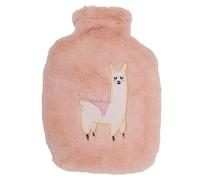 DRAEGER Paris | Bouillotte Rose Corail Peluche Lama Chauffante Hiver pour Ventre | Cadeau Adulte Enfant