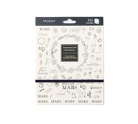 Draeger Paris - Carnet De Stickers D'Organisation Noir & Blanc Home Office - 12 Feuilles