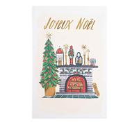 DRAEGER Paris | Carte de vœux Joyeux Noël | Cheminée de Noël | Réveillon Fête de Fin d'Année | Finitions Or à Chaud | 12 x 17 cm | Made in England | Enveloppe Incluse | Papier FSC®