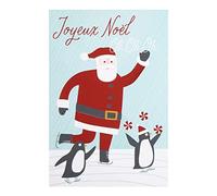 DRAEGER Paris | Carte de vœux Joyeux Noël Oh Oh Oh | Père Noël | Réveillon Fête de Fin d'Année | Finitions Or à Chaud Couleur Rouge | 12 x 17 cm | Made in England | Enveloppe Incluse | Papier FSC®