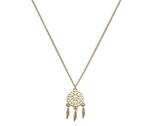 Draeger Paris - Collier Fantaisie en Métal doré Attrape rêves - Garanti sans Nickel - 45 cm - Idéal pour Un Cadeau Personnalisé et Design