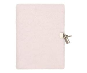 DRAEGER Paris - Journal Intime Rose en Peluche - Journal avec Cadenas et clés pour Ses Secrets personnels - Carnet de Notes Cadeau à Offrir pour Fille, Femme, Enfant