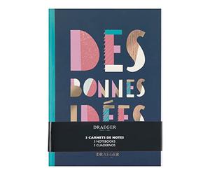 Draeger Paris - Lot de 3 carnets A5 lignés - des Bonnes idées