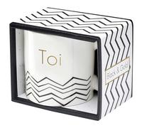 DRAEGER PARIS - Mug en Porcelaine Fine - Black & Gold - "Toi" - Ami, Collègue, Famille, Anniversaire, Saint-Valentin, Noël - Humour, Fun, Amour - 350 ml - Avec Boîte Cadeau