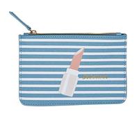 DRAEGER Paris - Petite Pochette à Zip Beautiful - 20 x 13 cm - Bleu - Trousse de Maquillage, Accessoire de beauté, Pratique, Porteable, Format Voyage, Idée Cadeau pour Femme