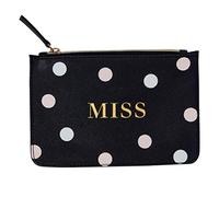 DRAEGER Paris - Petite Pochette à Zip Miss - 20 x 13 cm - Noir - Pochette de Rangement, Trousse de Maquillage, Accessoire de beauté, Format Voyage, Idée Cadeau pour Femme