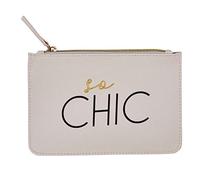 DRAEGER Paris - Petite Pochette à Zip So Chic - 20 x 13 cm - Crème - Pochette de Rangement, Trousse de Maquillage, Accessoire de beauté, Format Voyage, Idée Cadeau pour Femme