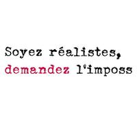 Draeger Paris - Sticker Citation Mai 68 Soyez Réalistes en Polyester - 12x63 cm