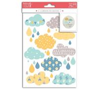 Textile thermocollant 15 x 21 cm - Nuages garçon G