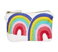 Draeger - Pochette Coton Arc-en-ciel - Pochette avec Fermeture Éclair - Rangement Maquillage, Rouge à Lèvres, Crayons - Idéal Cadeau Anniversaire, Toutes Occasions - 100% Coton