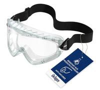 Dräger X-pect 4400 | Lunettes de protection travail, lunettes de protection, lunettes anti-buée | Chantier, laboratoire, atelier | Acétate, résistant chimique, antirayures, incassable, Clair, 1 pièce