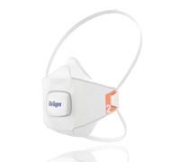 Dräger X-plore 1920 V 10 Masques de Protection respiratoires FFP2 avec valve, Masque anti-poussière jetable pour des travaux de construction, de bricolage, de peinture, Taille S