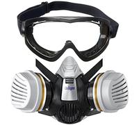 Dräger X-plore 3300 Masque de protection avec lunettes de protection X-pect 4200 et filtres A2 P3 | Demi-masque de peinture contre les vapeurs, les particules et la poussière fine