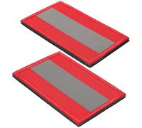 DRAFIDEEP 2 Pièces Patch Réfléchissant pour Vêtements, Patch Adhésif Rouge en Tissu et Matériau Réfléchissant, Auto-adhésif, pour Vêtements et Paquet à Dos, Usage Nocturne et Décoration DIY