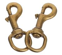 DRAFIDEEP 2pièces Crochets Pivotants pour Collier Animal Mousquetons Alliage Zinc Rotation Accessoires Harnais Traction pour Chiens Chats Bronze Antique