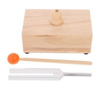 DRAFIDEEP Diapason de Yoga en Alliage Aluminium Boîte de en Bois et Maillet pour Exercices de Relaxation et Contemplation