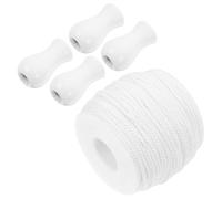 DRAFIDEEP Pompons de Cordon de Store Blanc Set de 1 en Polyester et Abs pour Réparation de Rideaux Intérieurs, Accessoires Adaptables et Décoratifs pour Stores Vénitiens