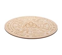 DRAFIDEEP Table d'Autel en Bois Pentacle Ronde pour Païens et Accessoires de Divination en Bois