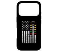 Drag Racing Drapeau américain Drag Racer Drag Strip Lumière d'arbre Coque pour iPhone 17 Pro